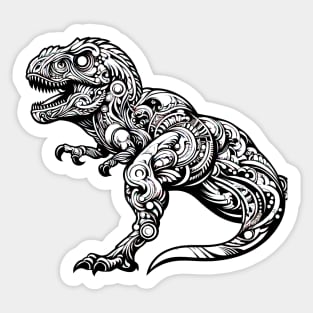 dino t-rex lineart Sticker